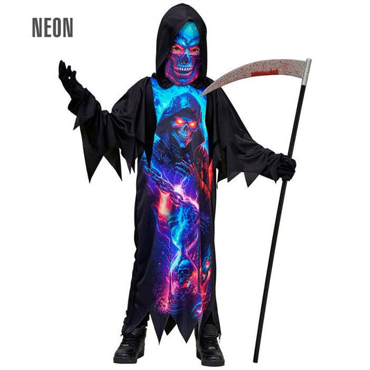 Neon Grim Reaper  Hooded Robe, Mask 