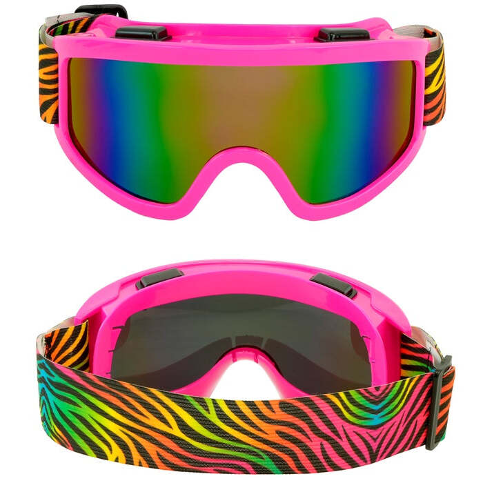 Goggles Après-Ski Winter Party Festival Animalier Tiger Rainbow