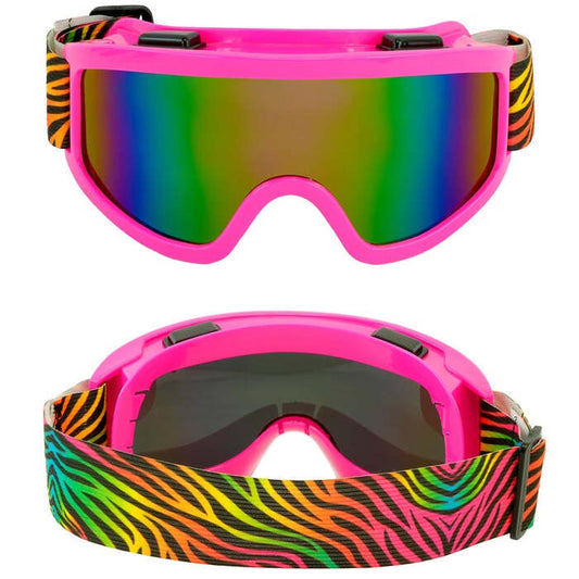 Goggles Après-Ski Winter Party Festival Animalier Tiger Rainbow