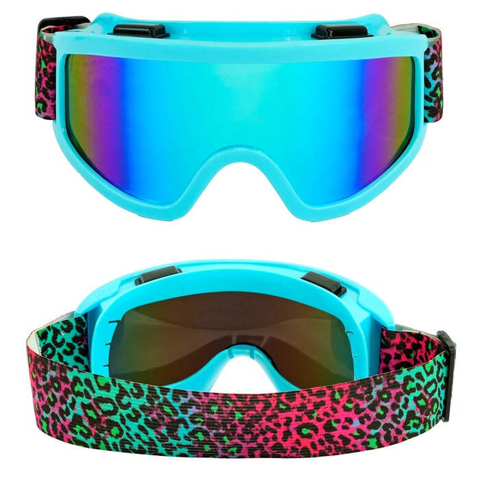 Goggles Après-Ski Winter Party Festival Animalier Leopard Rainbow