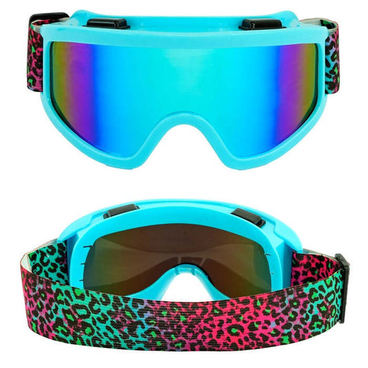Goggles Après-Ski Winter Party Festival Animalier Leopard Rainbow