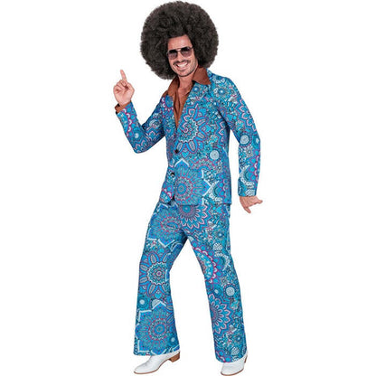 The 60S Fashion - Blue Mandala  Jacket, Pants 