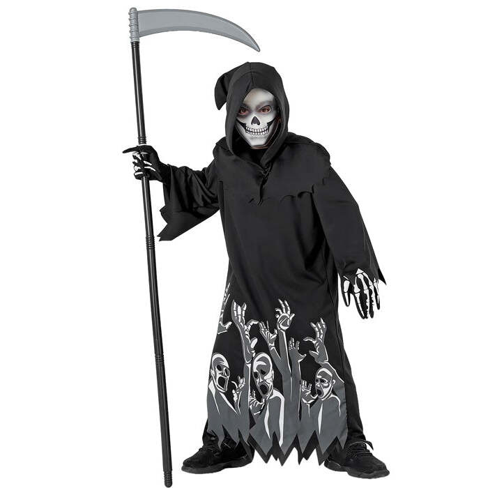 Glow Grim Reaper  Robe, Hood, Gloves, Mask, Scytche 