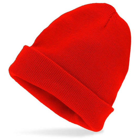 Hat Beanie Red Wool Look