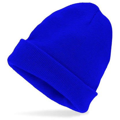 Hat Beanie Blue Wool Look