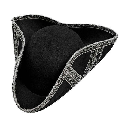 Tricorn With Silver Trim Felt