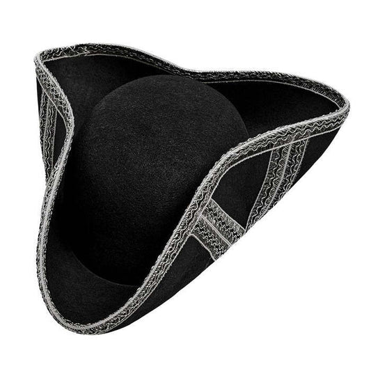 Tricorn With Silver Trim Felt