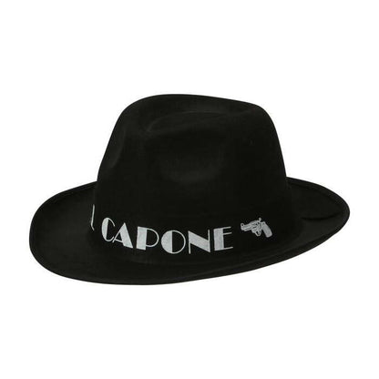 Felt Black Al Capone Hat