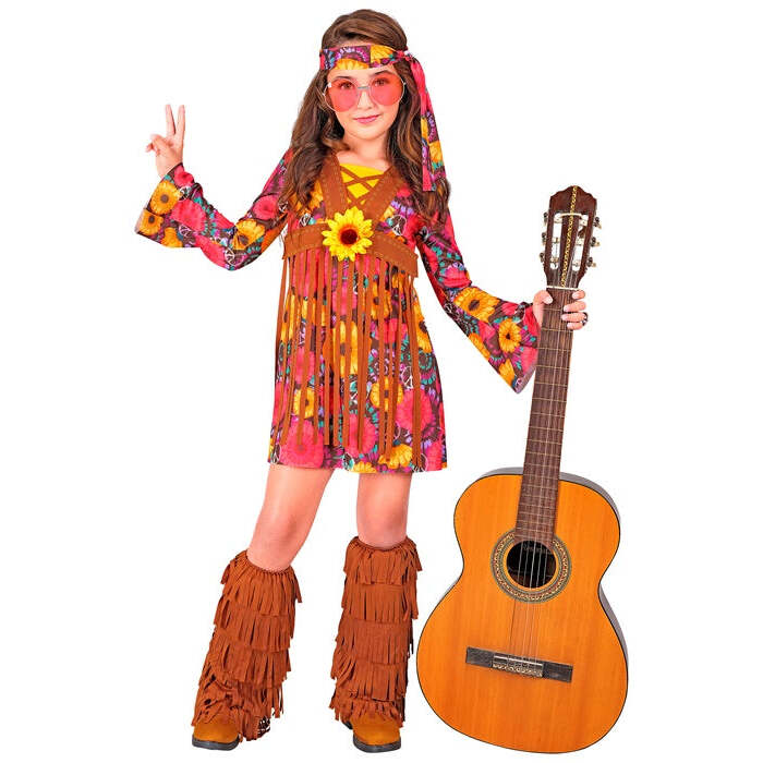 Hippie  Dress, Headband, Boot Covers 