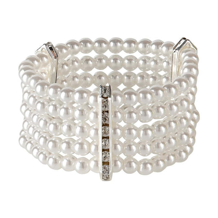 Deluxe Pearl Bracelet With Strass