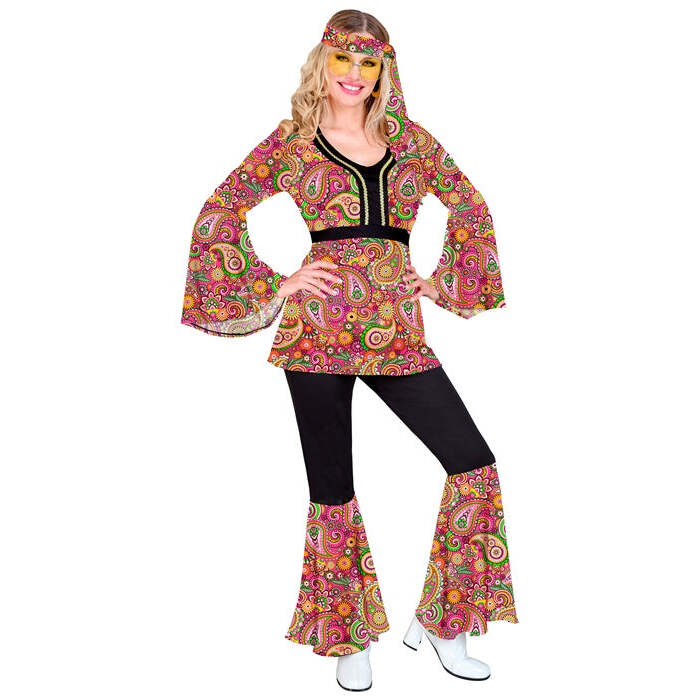The 60S Fashion - Paisley  Shirt, Pants, Headband 