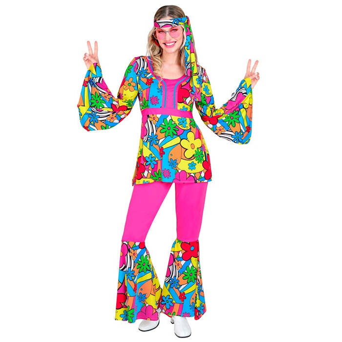 The 60S Fashion - Flower Power  Shirt, Pants, Headband 