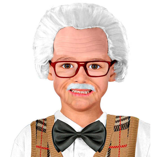 Grandpa Headpiece With Moustache & Glasses In Box