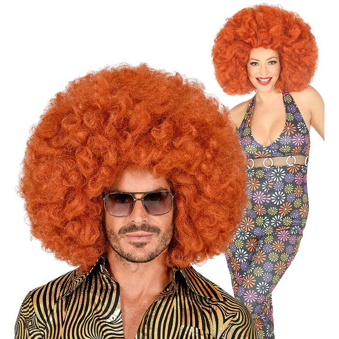Copper Oversized Afro Wig In Box