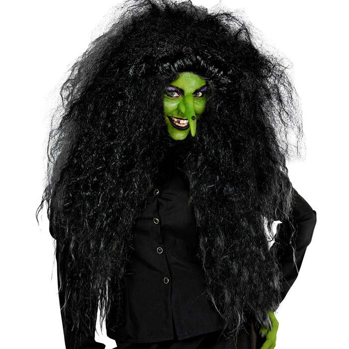 Black Oversized Frise' Wig In Box