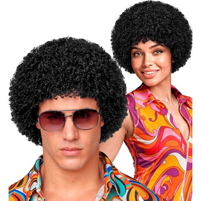 Black 70S Disco Wig In Polybag
