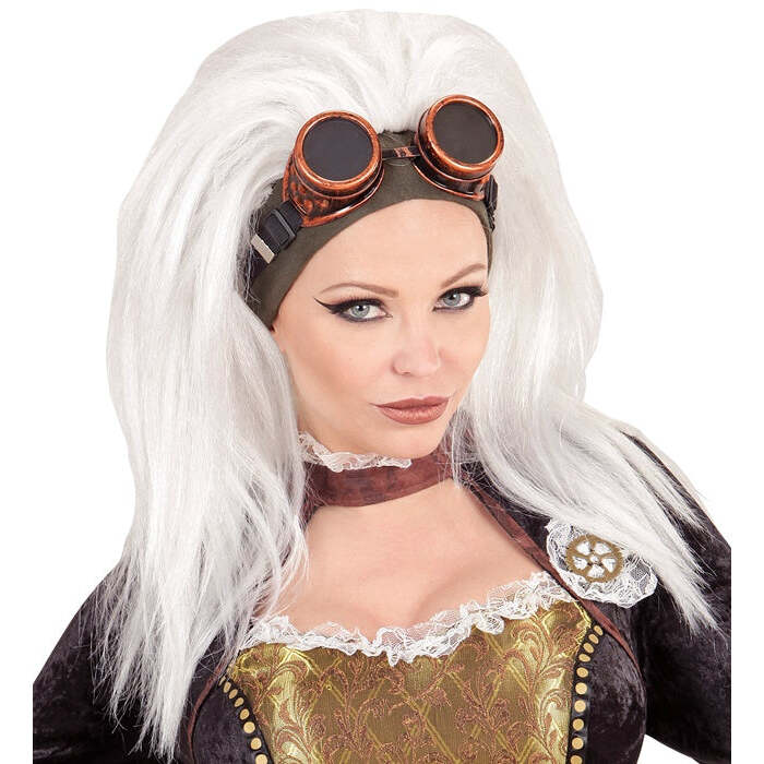 Steampunk Wig With Goggles In Polybag