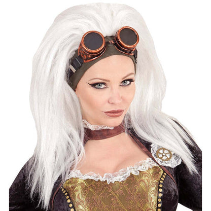 Steampunk Wig With Goggles In Polybag