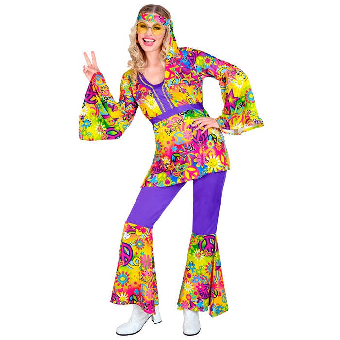 The 60S Fashion - Peace & Love  Shirt, Pants, Headband 
