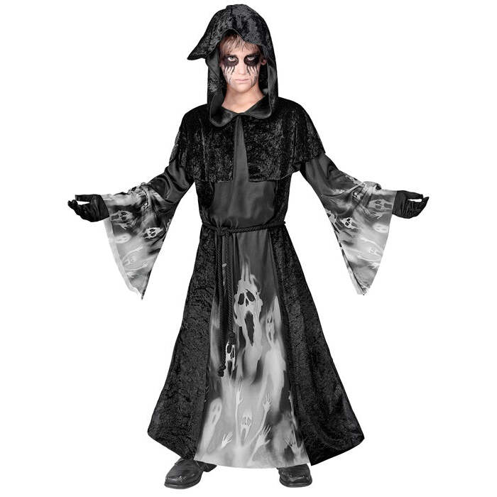 Screaming Souls  Hooded Robe With Capelet, Belt 