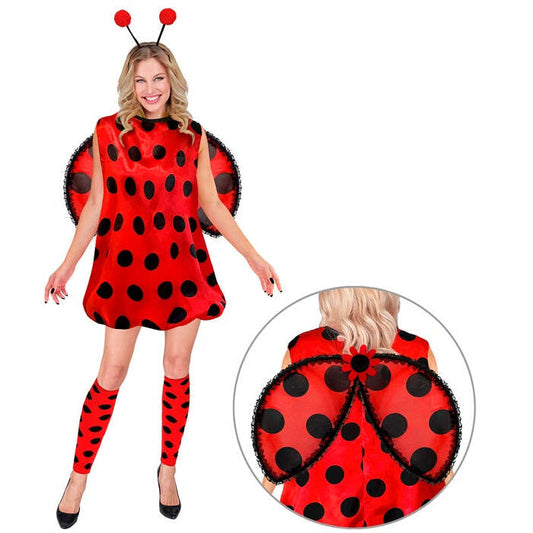Ladybug  Dress, Leg Warmers, Wings, Antennas 