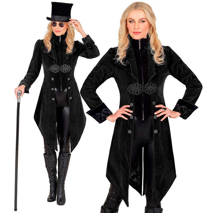 Black Velvet Gothic Coat