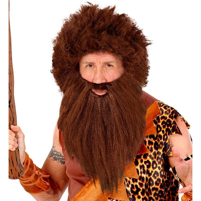 Caveman Wig & Beard In Box