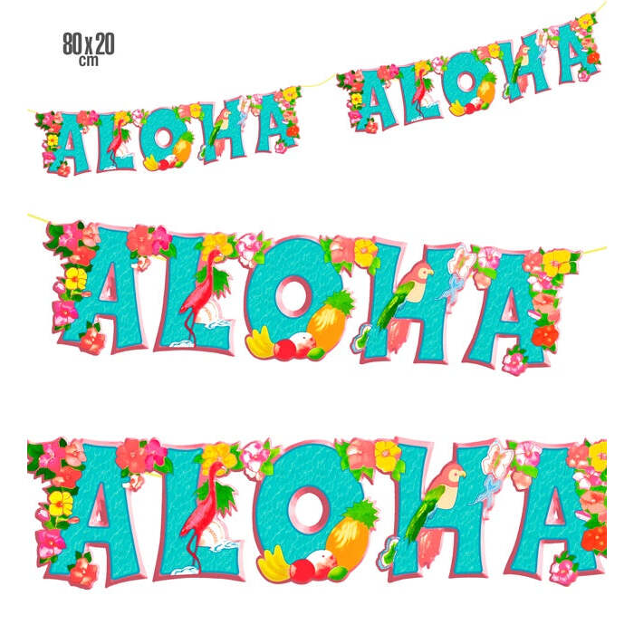 Jointed Aloha Garland 80 X 20 Cm