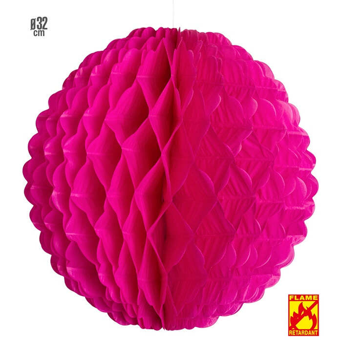 Magenta Honeycomb Globe Ø 32 Cm - Flame Retardant
