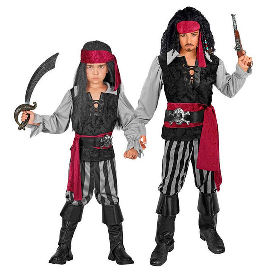 Pirate  Shirt With Vest, Pants, Sash, Belt, Headband, Boot Covers 