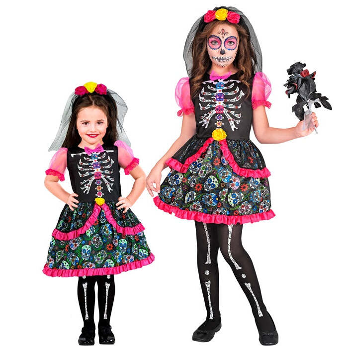 Dia De Los Muertos  Dress, Headpiece 