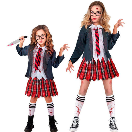 Zombie School Girl  Jacket With Shirt, Skirt, Tie, Socks 