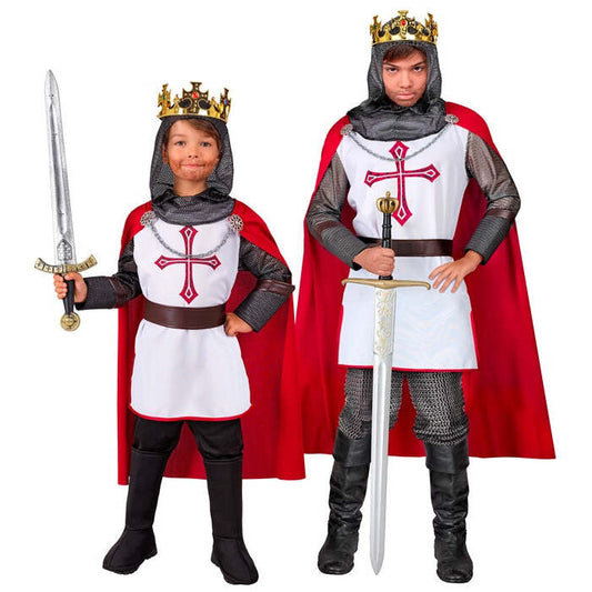 Knight Templar  Hooded Tunic, Belt, Cape 