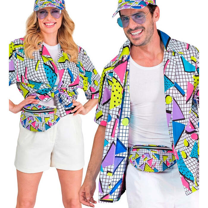 The 80S Funky Fashion - Funky White  Shirt 