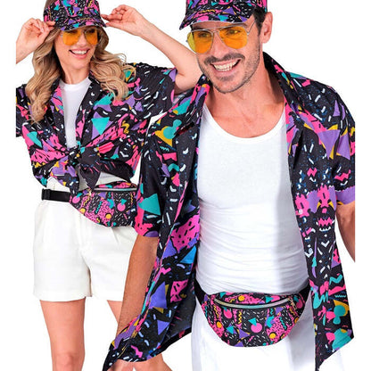 The 80S Funky Fashion - Funky Black  Shirt 