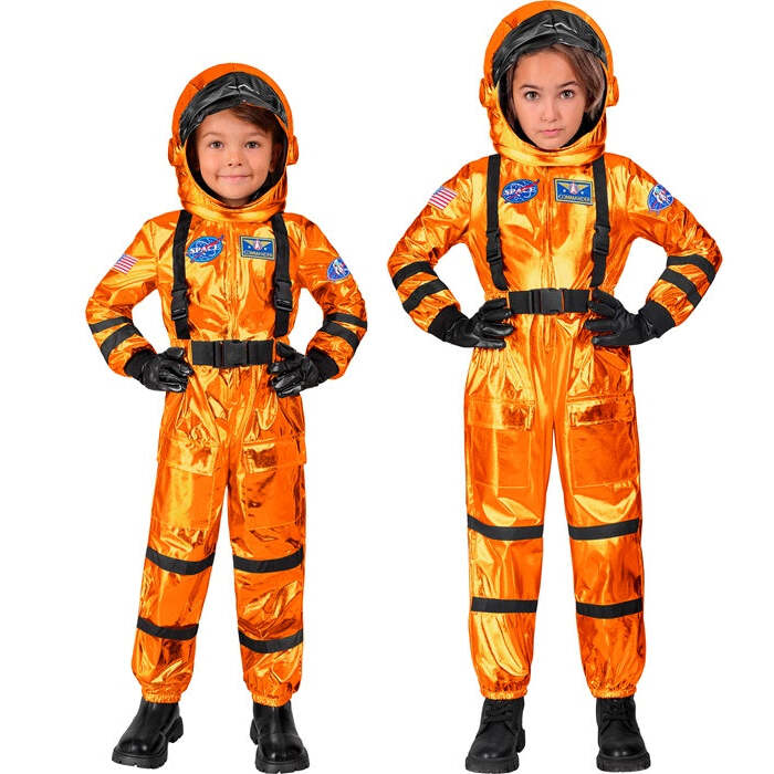 Orange Astronaut  Jumpsuit, Helmet 