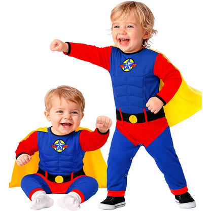 Super Baby  Jumpsuit With Cape 