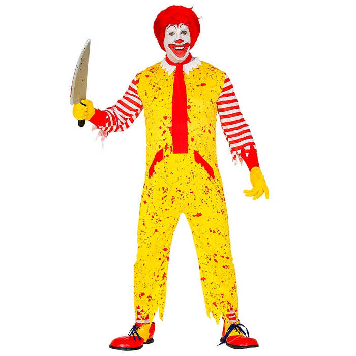 Mckiller Clown  Jumpsuit, Footless Socks, Scarf 