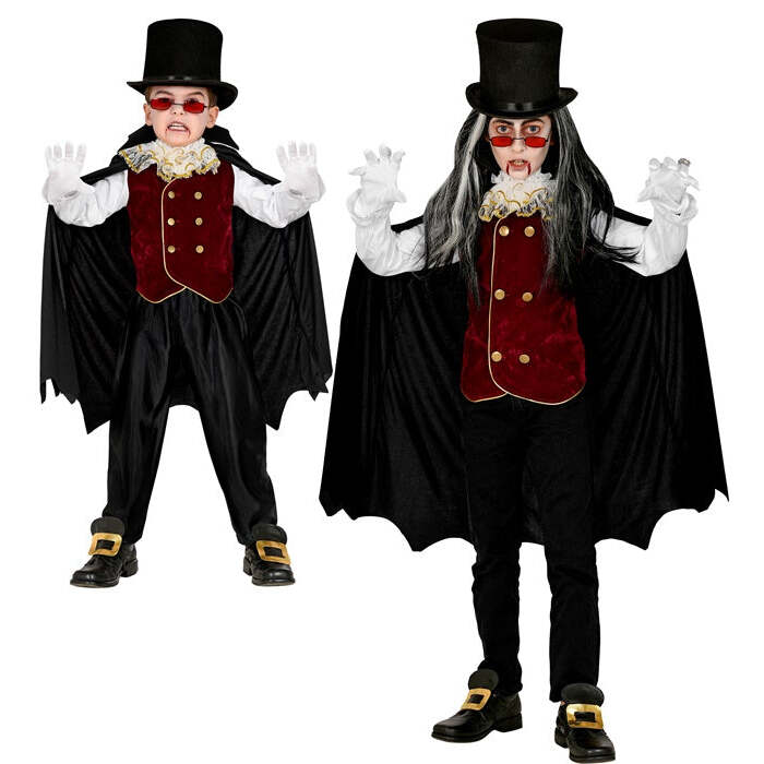 Vampire  Shirt With Vest And Jabot, Cape With Collar 