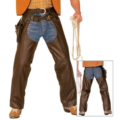 Leather Look Cowboy Chaps