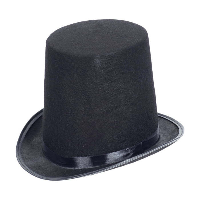 Maxi Top Hat Black Felt 20 Cm