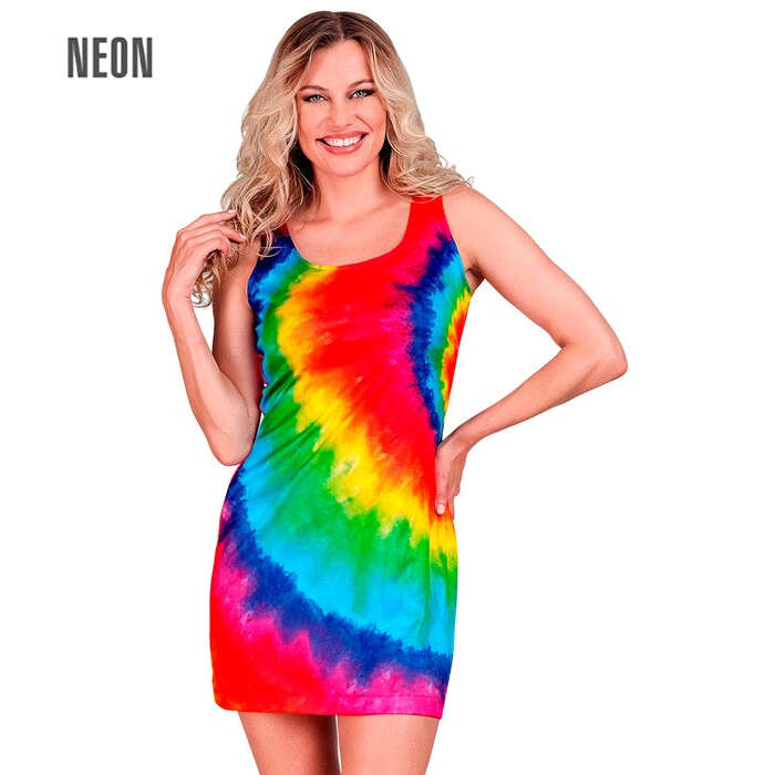 Neon Tie Dye Party Fashion Dress  Dress 