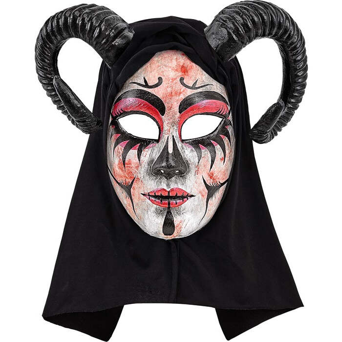 Mask Hooded Commedia Dell'Arte Demon Woman
