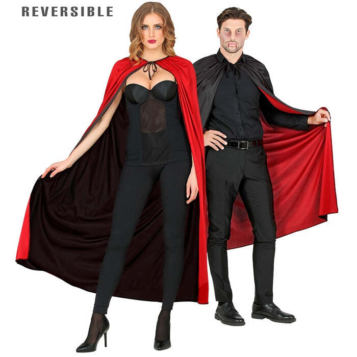 Black/Red Reversible Cape 130 Cm