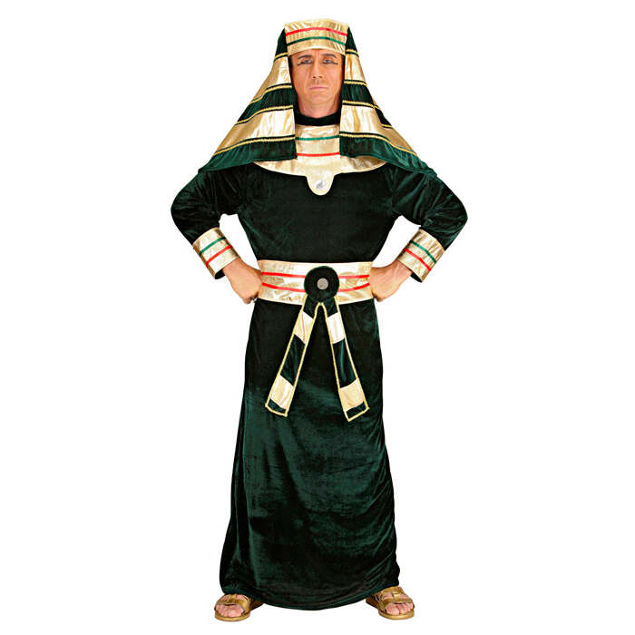 Pharaoh  Robe With Collar, Belt, Headpiece 