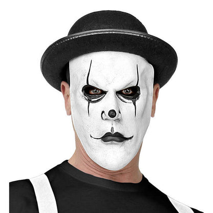Harlequin Half-Face Mask With Bowler Hat