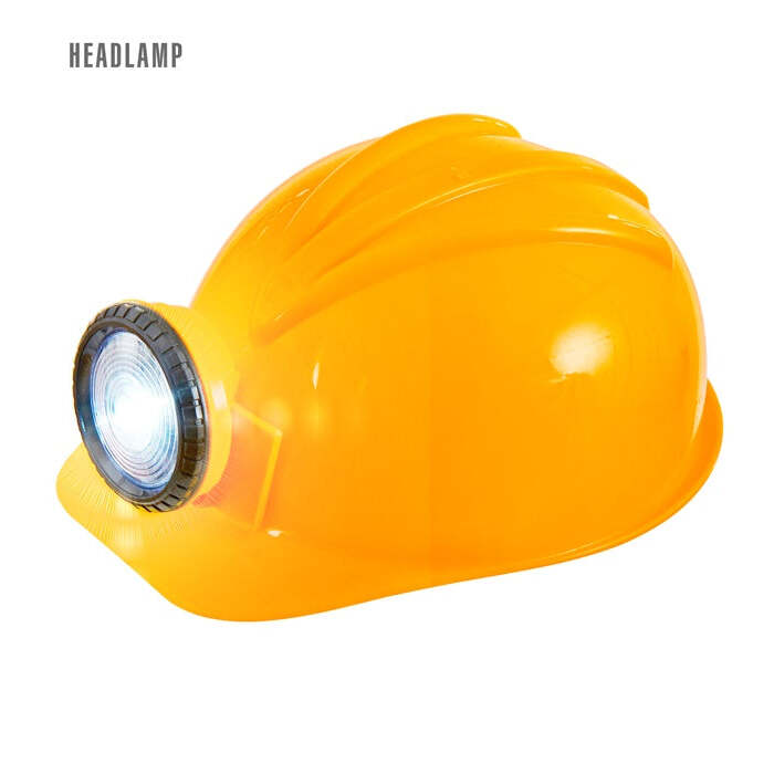 Constructor Helmet With Headlamp Hard Plastic