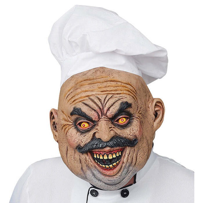 Evil Cook Full Head Mask With Hat