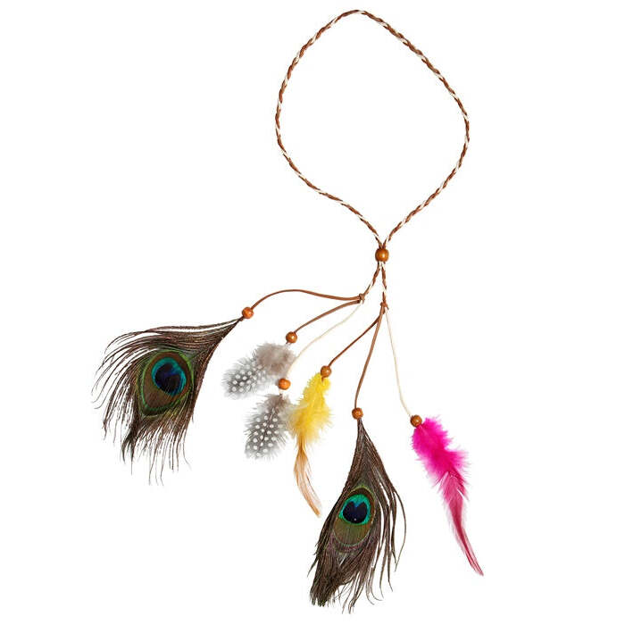Multicolor Indian Feather Headband