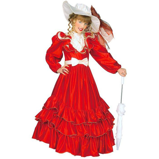 Clementina  Dress With Wire Hoop, Ribbon Belt, Hat 